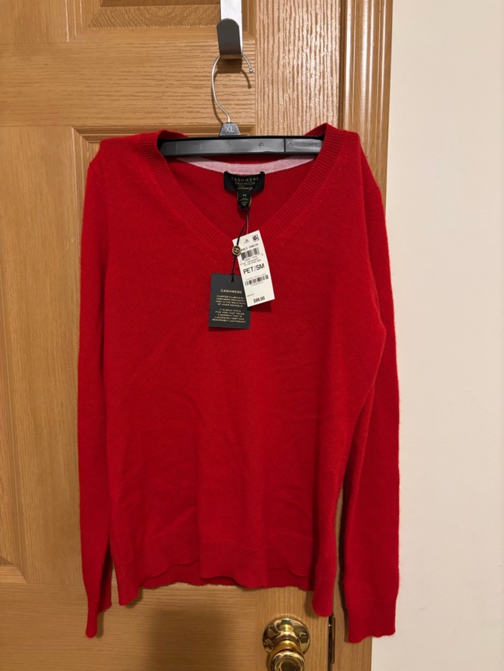 Charter Club Red V-Neck Sweater